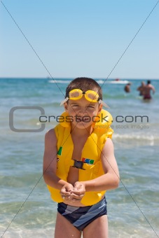 Boy at the sea
