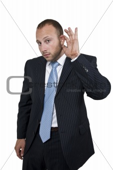 hearing businessman