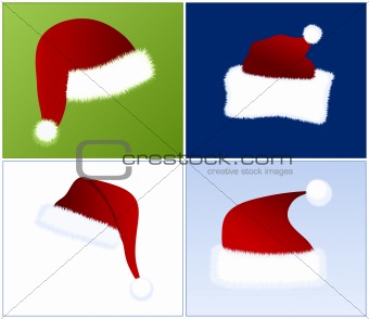 4 different Santa hats