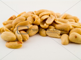 Stact Pile of Peanuts On White Background