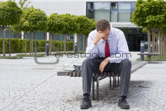 Stressed businessman