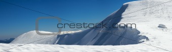 Winter mountains ridge