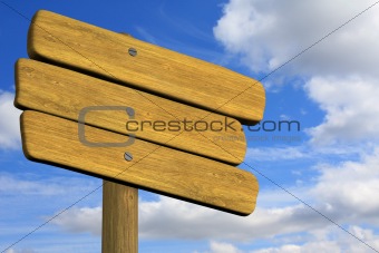 Wooden signboard