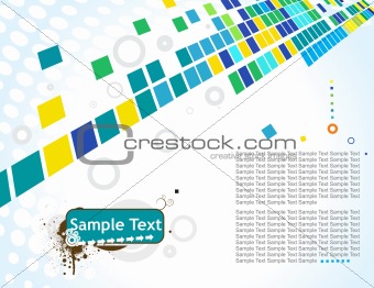 mosaic colorful wave flyer design