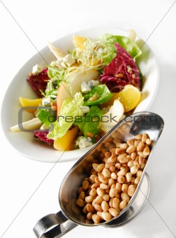 fresh summer salad with pine nuts