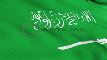 Highly Detailed 3d Render of the Saudi arabian Flag
