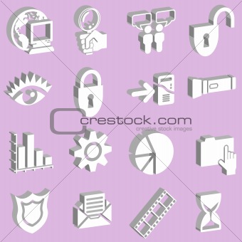 a set of internet web icons