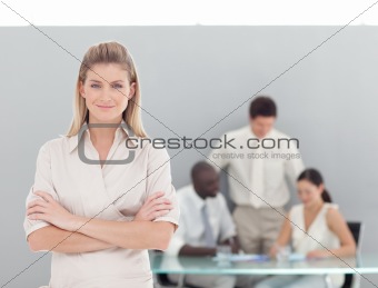 Young professional Business Woman looking at the camera