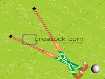green background with hockey ball