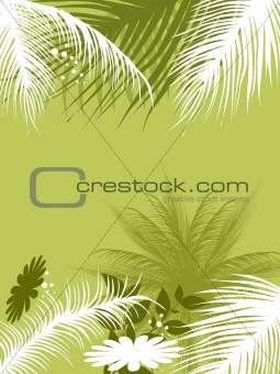 palm tree with flower