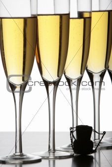 Champagne Glasses and Cork