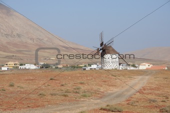 Windmill at La Oliva in Fuerteventura, Spain