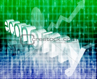 Finance economy trend concept illustration background improving upwards