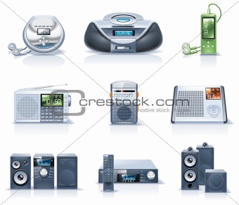 Vector household appliances icons. Part 8