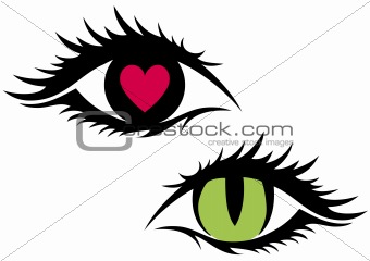 female eyes, vector