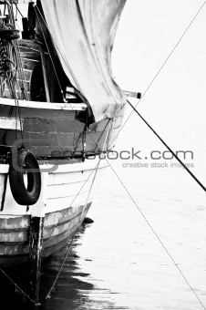 Boat, black and white 1