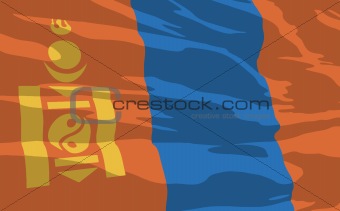 Vector flag of Mongolia