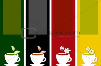 colorful tea labels