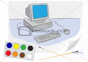Drawing computer