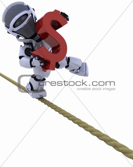 robot on a tight rope