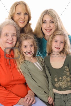 shot of four generations picture vertical