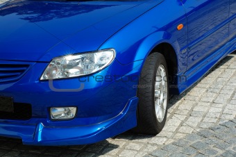 Front view of sportive car