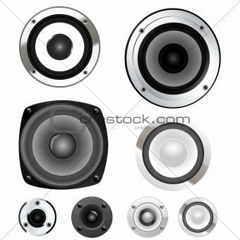 Set of vector loud speakers