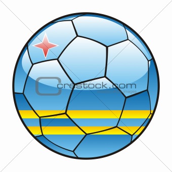 Aruba flag on soccer ball