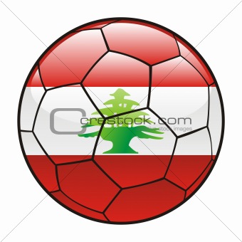 Lebanon flag on soccer ball