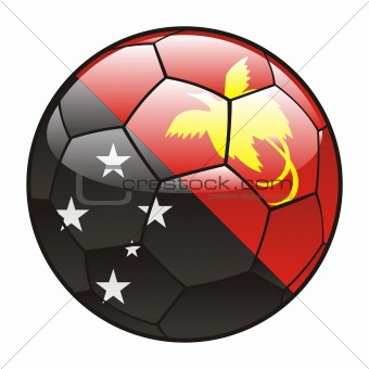 Papua New Guinea flag on soccer ball