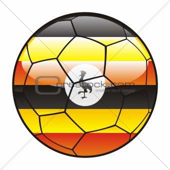 Uganda flag on soccer ball
