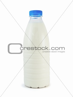 milk in plastic bottle