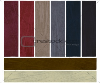 Autumn winter color textured banner set isolated
