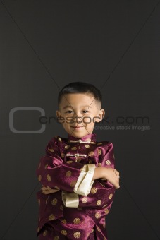 Portrait of Asian boy.