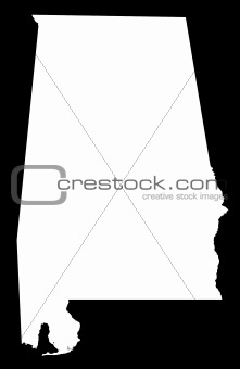 State of Alabama - black background