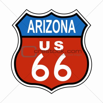 Arizona Route US 66 Sign