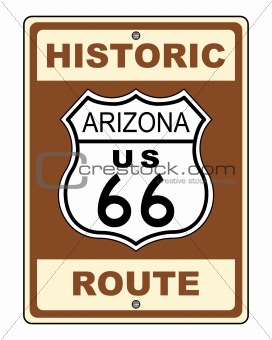 Arizona Historic Route US 66 Sign