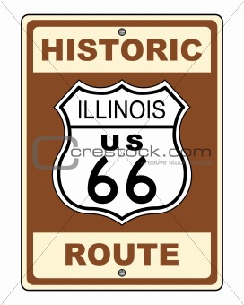 Historic Illinois Route 66 Sign