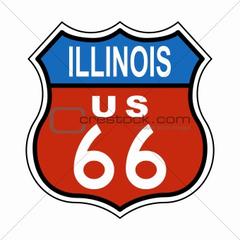 Illinois Route US 66 Sign