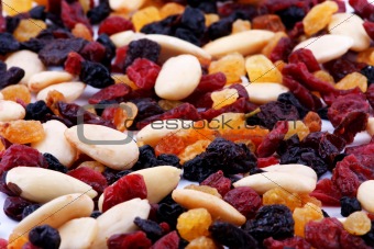 Nuts and fruits