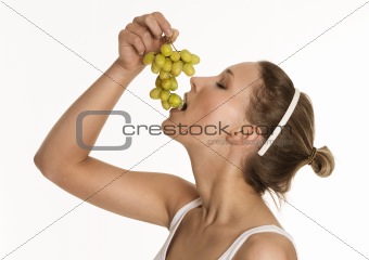 tasting grapes
