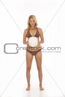 Woman hitting volleyball