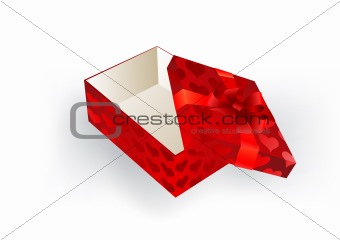 Gift red box with a bow