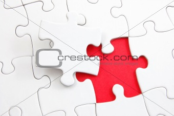 blank puzzle with missing piece