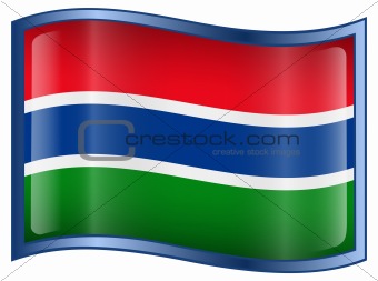 Gambia Flag Icon.