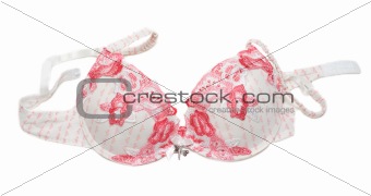 Bra with red pattern