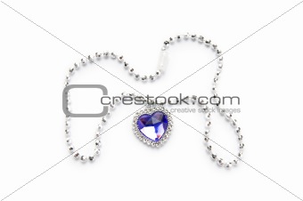 Silver pendant isolated on the white background