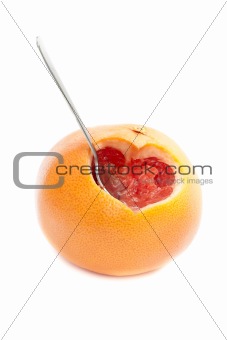 Grapefruit heart and spoon
