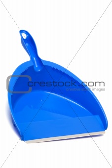 blue plastic dustpan