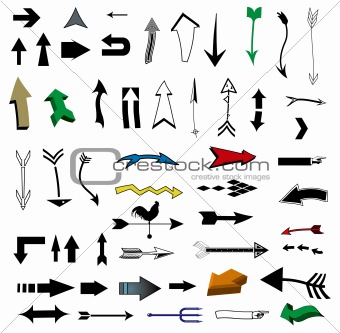 Vector set of useful arrows
